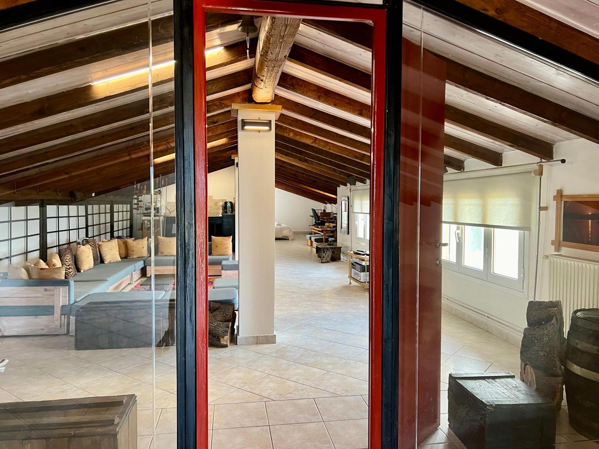 Appartement Σοφιτα Ξυλο Μεταλο Γυαλι à Alykes Potamou Extérieur photo