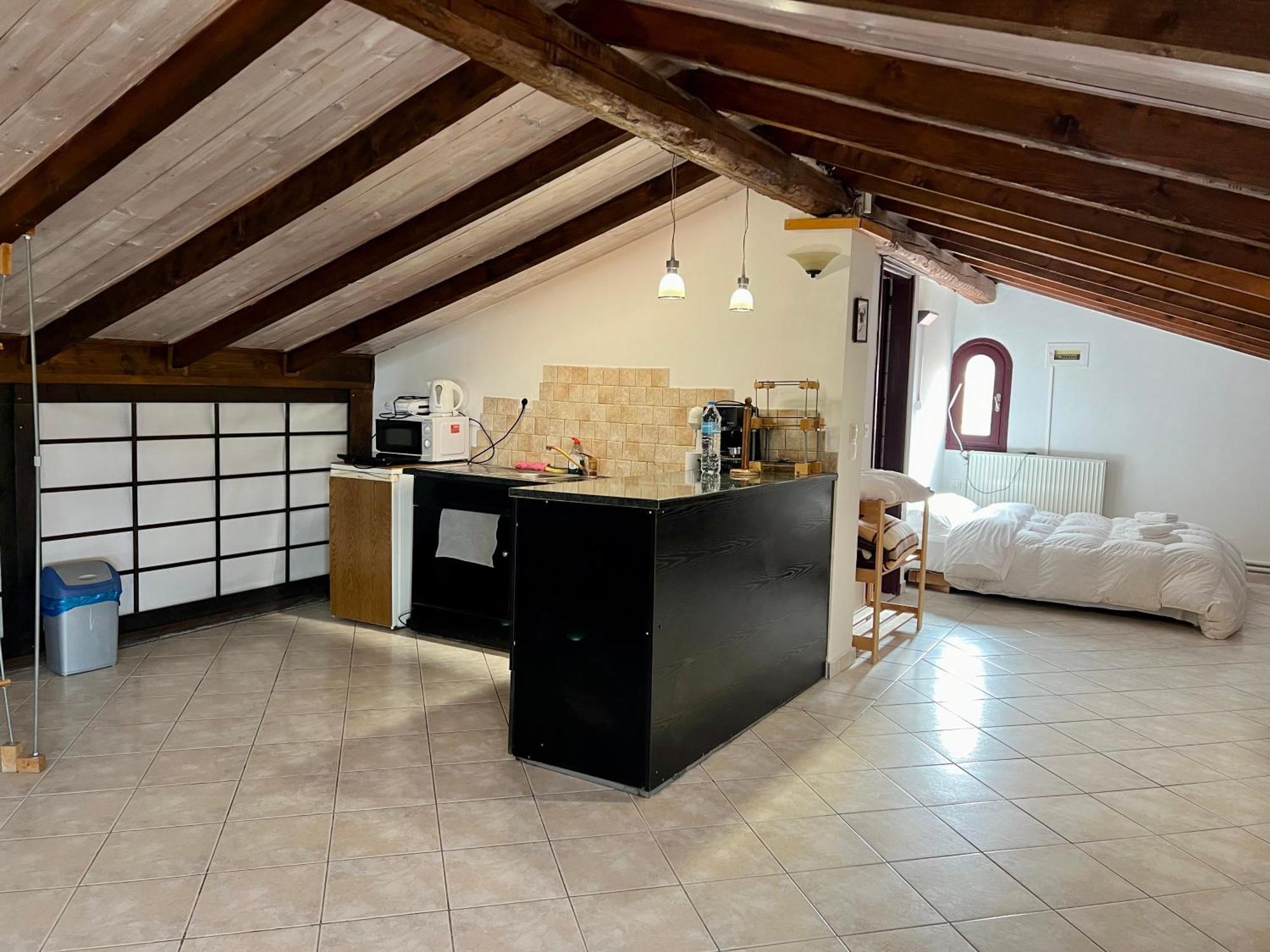 Appartement Σοφιτα Ξυλο Μεταλο Γυαλι à Alykes Potamou Extérieur photo